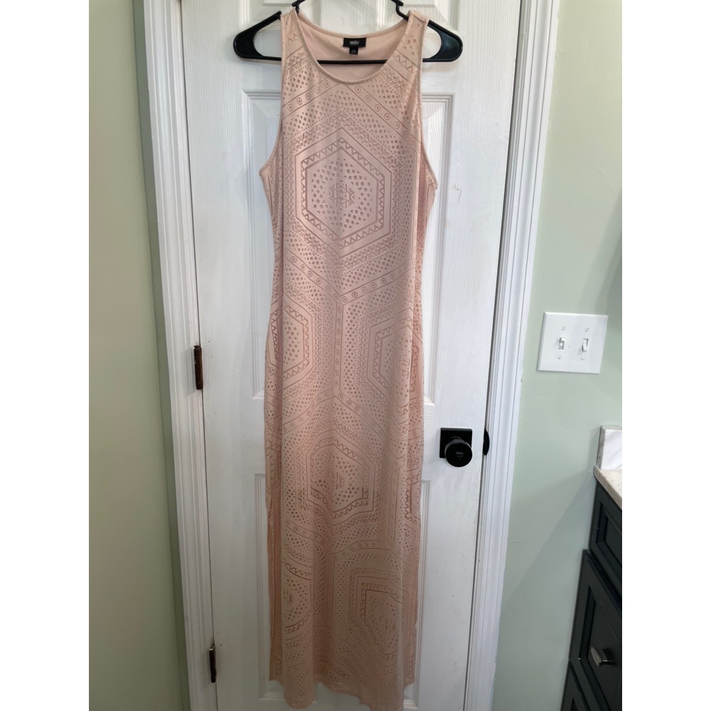 Patterned Nude Maxi